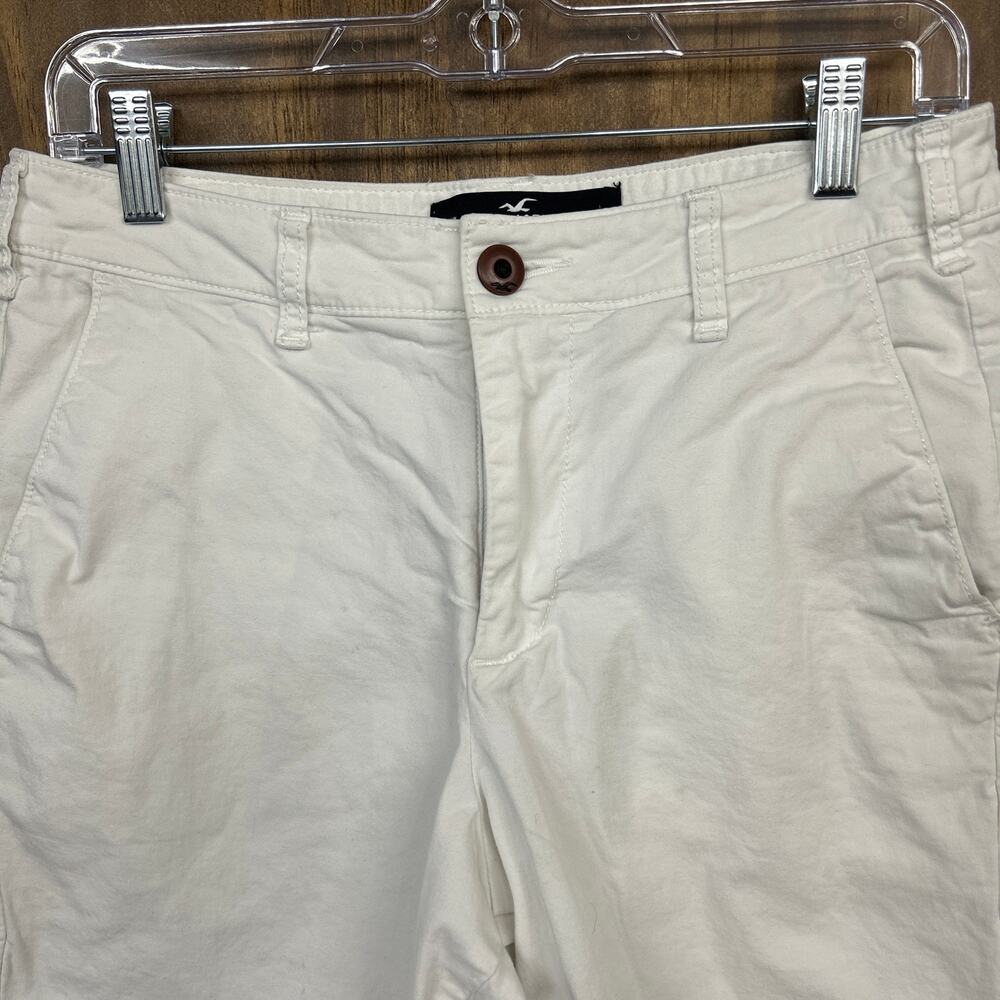 Hollister Mens Shorts White Classic Flat Front Casual Epic Flex Stretch 29 - Picture 2 of 13